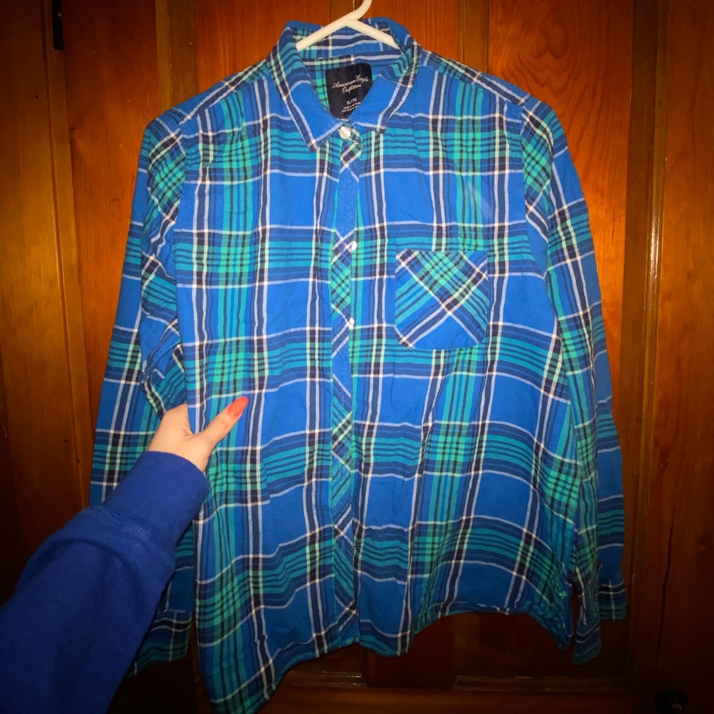 Blue flannel shirt!